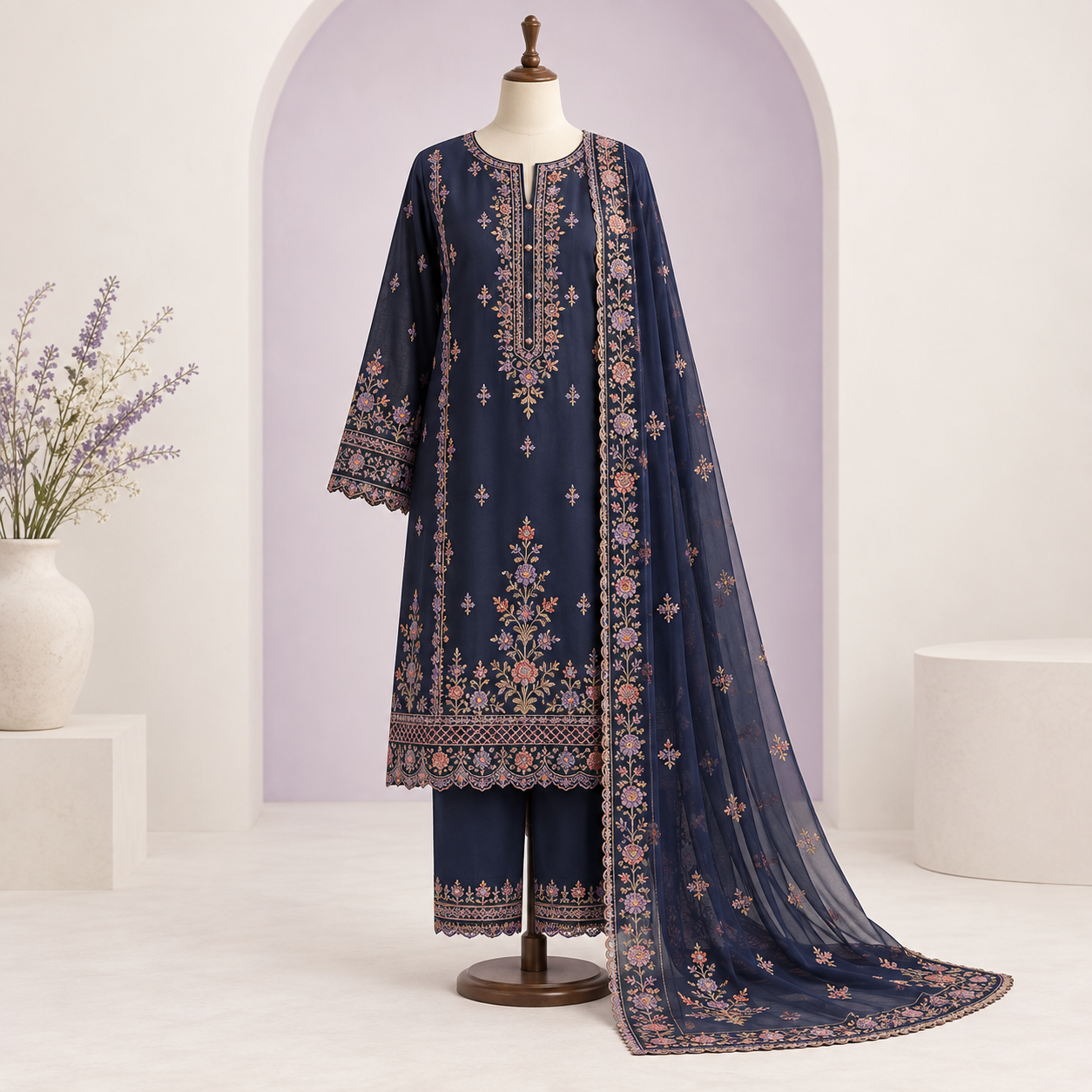 Embroidered Lawn Suit